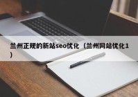 兰州正规的新站seo优化（兰州网站优化1）