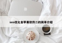 seo优化金苹果软件二的简单介绍